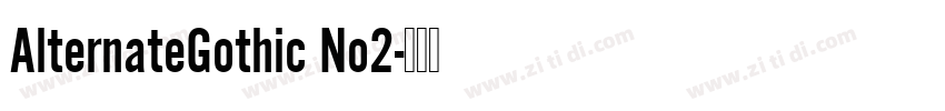 AlternateGothic No2字体转换